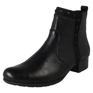 Rieker Ladies Zip Fastening Stud Detailed Ankle Boots 78657 - Picture 1 of 10