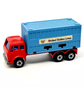 Matchbox Superfast 42 Mercedes Container Truck, rare blue crate "US Lines" mint! - Picture 1 of 4