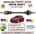 For Peugeot 207 1.6 16V Turbo Rc Hdi 2006-2013 1X New Front Axle Left Driveshaft