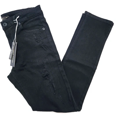 Pantalones de mezclilla Thread Theory 32x32 ajustados negros azabache lisos elegantes premium para hombre Foto 1 de 4
