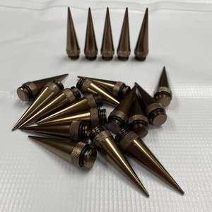 Set Of 20 326POWER Original Spike Wheel Lug Nut End Caps Bronze M Size - Picture 1 of 2