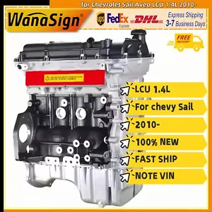 Long Block Engine Assembly For 2010- Chevrolet Sail C14 LCU 1.4L L4 Aveo Car - Picture 1 of 8