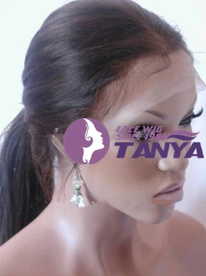 Peluca Sedosa Natural Lacta 12"-24" 100% India Remy Cabello Humano Encaje Frontal/Completa  Foto 1 de 4