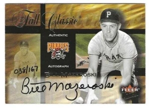 Signed Autographed 2002 Fleer Fall Classic BILL MAZEROSKI Pirates card w/COA - Picture 1 of 1