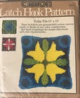 NOS 1977 CARON Latch Hook Pattern 15”x15” Pillow Canvas Tulip Tile #3031