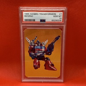 1985 HASBRO TRANSFORMERS #7 INFERNO PSA GEM MT 10
