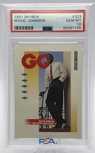 Magic Johnson 1991 Skybox GQ #323 PSA 10 Los Angeles Lakers HOF - Picture 1 of 2