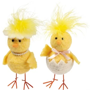 Primitive home decor Primitives By Kathy felt Fancy Chicks critter ornament - Picture 1 of 1