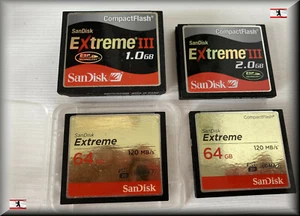 SanDisk Extreme III Compact Flash 1GB 2GB 4GB 8GB 32GB 64GB with Protective Case - Picture 1 of 1