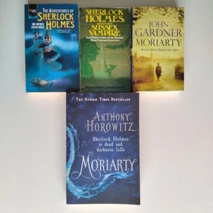 4x Sherlock Holmes / Moriarty Books (Arthur Conan Doyle, John Gardner | Vintage) - Picture 1 of 19