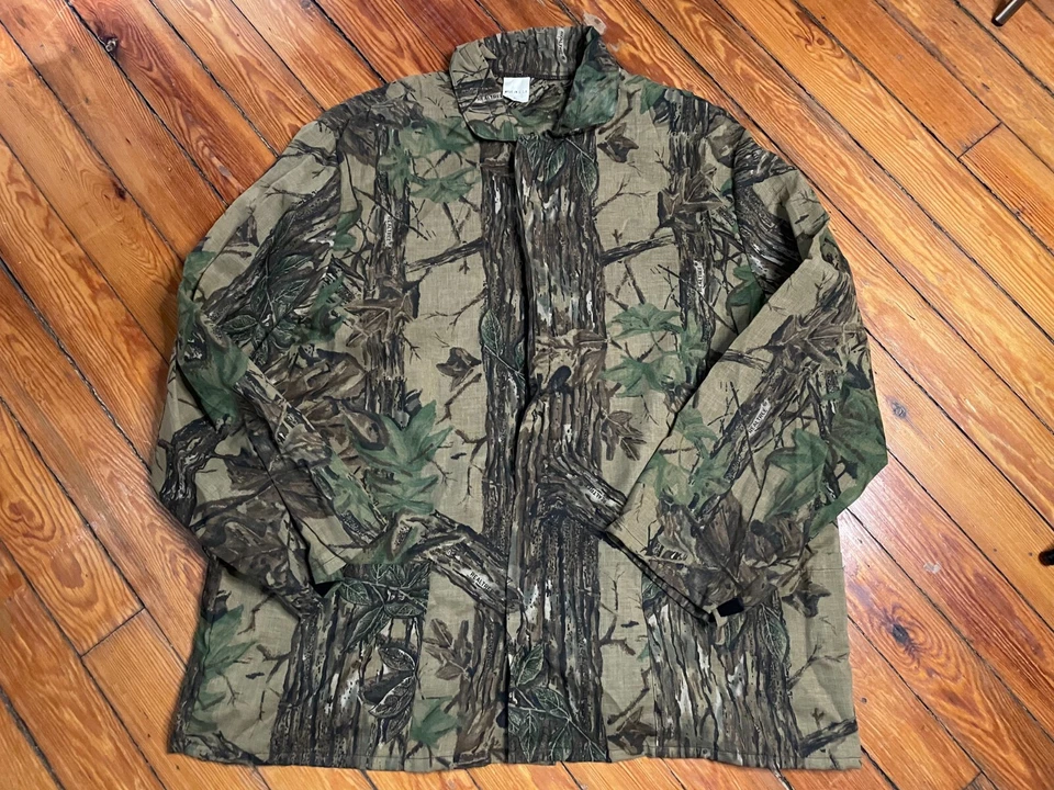 Vintage Realtree Camo Shirt Button Down Men XL Made USA Lightweight Maple Oak - Image 1 of 4