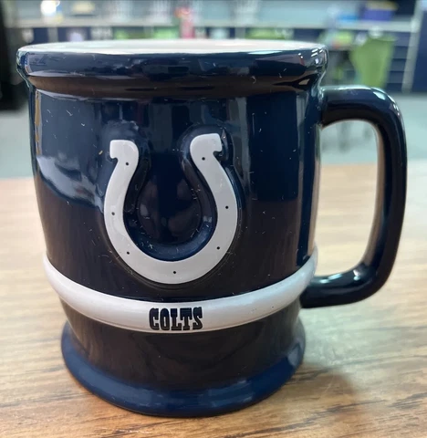 Thick-Walled Heavy NFL Indianapolis Colts Mug Speed Blue & White Cover
