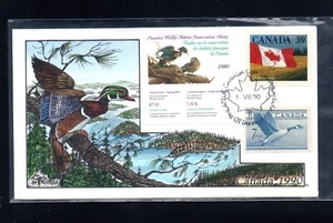 FIRST DAY COVER 1990 MILFORD FDC CANADA WILD LIFE - Picture 1 of 1