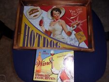 Wooden tray and small wooden box 1950's style