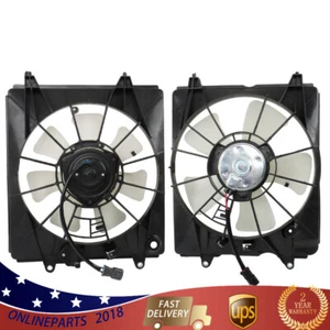 For Honda CR-V 2010-11 2PCS Engine Radiator Cooling Fan Assembly Left+Right 2.4L - Picture 1 of 12