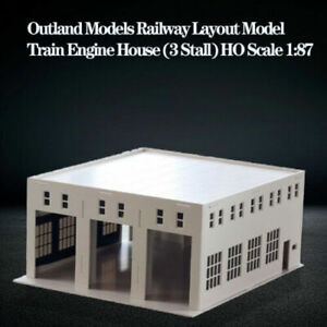 1:87 HO Scale Outland Models Railway Layout Model Train Engine House (3 Stall)