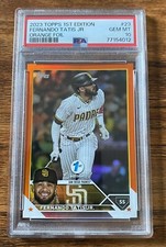 FERNANDO TATIS JR 2023 TOPPS SERIES 1 1ST EDITION /75 #23 ORANGE FOIL PSA 10