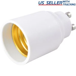 (5-pack) Light Bulb Socket Adapter GU10 GU-10 to Standard US E26 Medium Base 5X - Picture 1 of 2