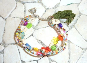 ★ DIY ★ 4reihiges Armband ★ HIPPIE BOHO IBIZA ★ bunt ★ - Bild 1 von 2