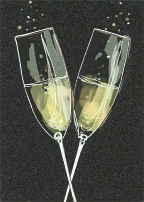 Tarjeta de aniversario Avanti Champagne Flutes A-Press Foto 1 de 2