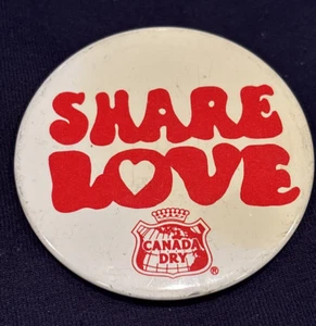 Vintage Canada dry soda pop advertising pin back button - Picture 1 of 3