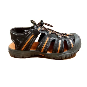 Arizona Jeans Co. Boys Sz 1 EU 32 Slingback Sandal Shoe Sneaker Closed Toe Brown - Picture 1 of 12