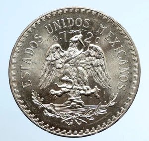 1938 Mo MEXICO Large Eagle Liberty Cap Mexican Antique Silver 1 Peso Coin i95764 - Picture 1 of 3
