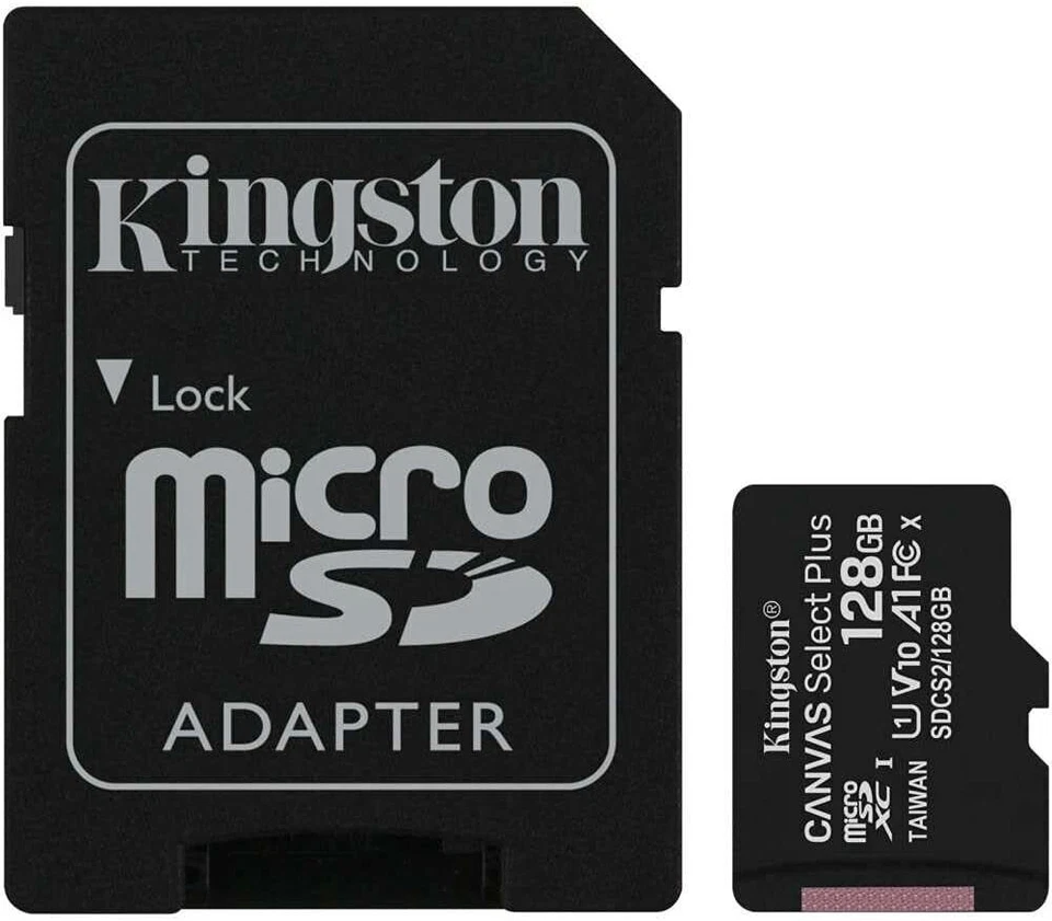 Kingston Canvas Select Plus 128GB Classe 10 - MicroSD Scheda Memoria con Adattatore - SDCS2/128GB