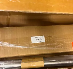 West Elm übergroße Metall DOPPEL Gardinenstangenabschlüsse gebürsteter Nickel 108-144 Zoll - Bild 1 von 3