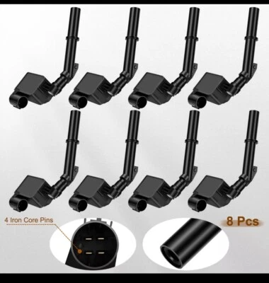 Paquete de 8 bobinas de encendido para Mercedes Benz GL550 2013-16 4,7 L S63 AMG 2011-17 5,5 L Foto 1 de 4