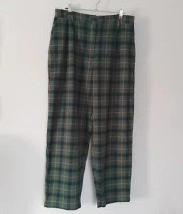 Princess Highway Womens Green Check Baggy Pants Size 14 - Picture 1 of 9