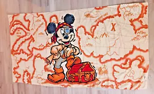 Telo mare vintage Disney Topolino Pirati dei Caraibi mappa 57”x30” - Foto 1 di 18