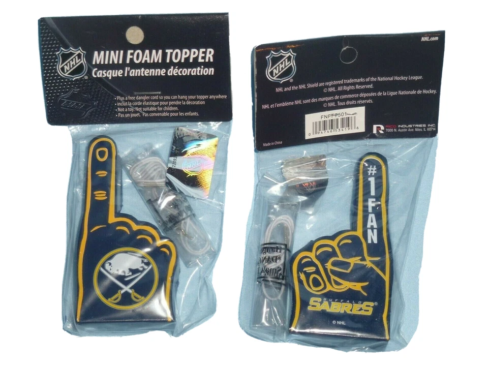 ANTENA DE ESPUMA CON VENTILADOR BUFFALO SABLES NHL 3.5" #1 LÁPIZ ADORNO PARA PASTELES ENVÍO GRATUITO Foto 1 de 1