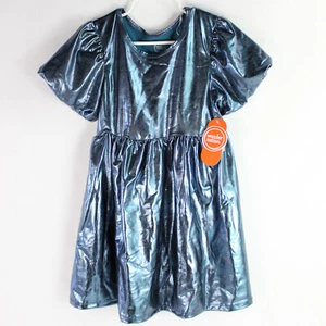 Wonder Nation Blue Metallic Girl's Dress Size XS 4-5 NWT - Picture 1 of 5