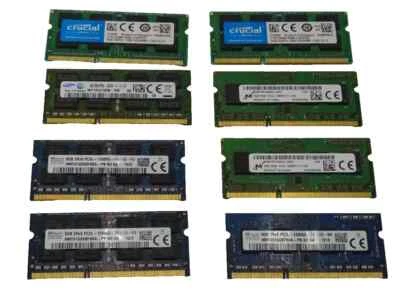 Major Brands Mixed Lot Laptop RAM PC3L 12800 DDR3L 1600Mhz SODIMM 4GB 8GB 16GB - Image 1 of 4