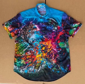 Robert Graham Men’s Large Aberdare Short Sleeve Shirt - Picture 1 of 4