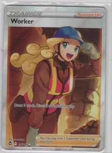 🔥 💎Pokemon Worker Trainer 195/195 Silver Tempest Full Art Ultra Rare Holo💎 🔥 - Picture 1 of 1