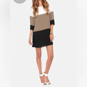 Lulus Shift Dress Color Block S - Picture 1 of 9
