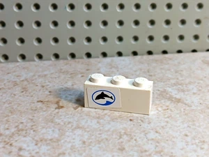 LEGO Dolphin Deep Sea Explorer Facing LEFT 1x3 Brick Sticker Set 6558 Ocean Resc - Picture 1 of 1
