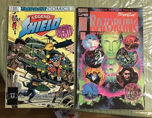 Legend of the Shield #2 DC Impact 1991 VG, Marvel Razorline First Cut-2 bks LOT - Picture 1 of 7