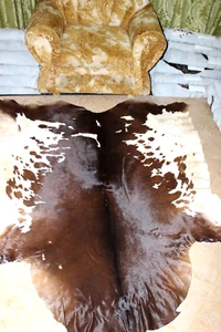 27.3 Ft Original Calf/Cowhide Rug/skin, Fully Processed Quality Fur Hide Skin - Picture 1 of 8
