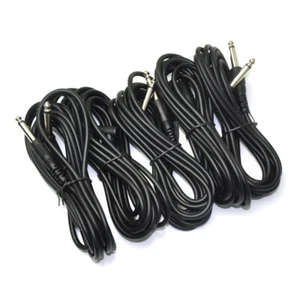 5Pcs 5m/16ft Guitar Instrument Audio Cable Cord 1/4" Straight to Right Angle - Picture 1 of 4