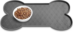 Dog Food Mat Anti-Slip Silicone Dog Bowl Mat Thicker Pet Placemat Waterproof - Picture 1 of 3