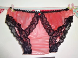Sissy Adult Baby Cherry Lips semi opaque pvc panties knickers waterproof sexy - Picture 1 of 2
