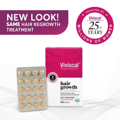Viviscal Maximum Strength Women’s Hair Supplements 180 Tablets (3‑Month Supply)