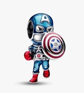 Original Pandora x Marvel The Avengers Captain America Charm - Bild 1 von 10