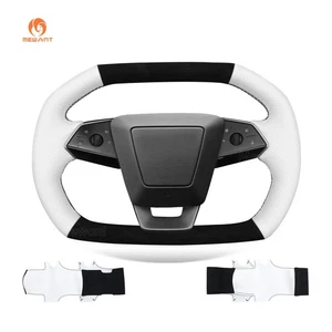 MEWANT DIY Stitching Steering Wheel Wrap Cover for Tesla Cybertruck 2023-2025 - Picture 1 of 9
