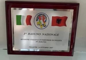 Crest 3 National Police Gathering Italian Interforce Mission Albania Vintage - Picture 1 of 5