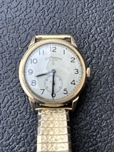 Elgin BW Raymond Vintage 10K Yellow Gold Filled Railroad Wrist Watch Very Fine - Picture 1 of 7