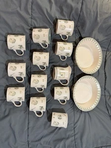 Pfaltzgraff Naturewood ~ 12oz Mugs ~ Set Of 12~ Garden Spring Theme - Picture 1 of 10
